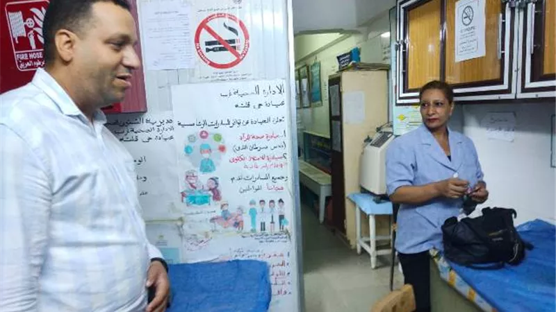 جولة مفاجئة لوكيل صحة أسيوط على المنشآت الطبية