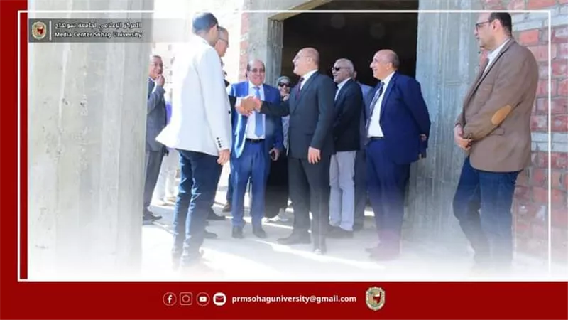 النعماني يصطحب وفد مجلس الجامعات لتفقدموقع جامعة سوهاج الأهلية