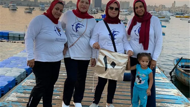 سيدات نادى الصيد يحققن المركز الاول لصيد الأسماك
