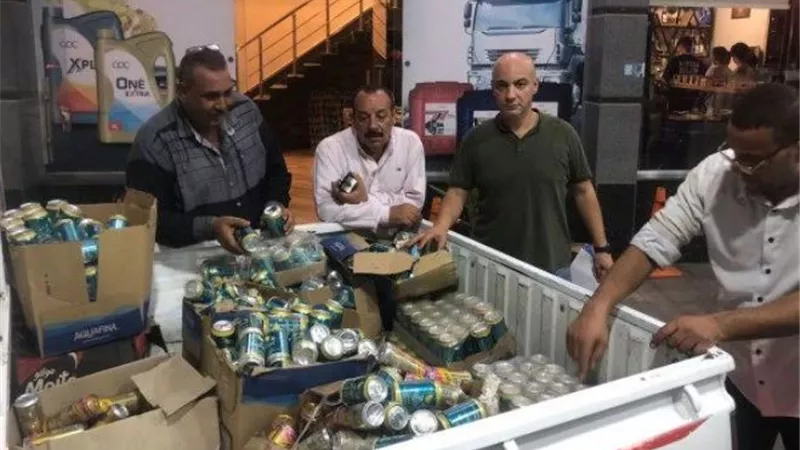 ضبط 1427 عبوة مياه غازية منتهية الصلاحية بالشرقية