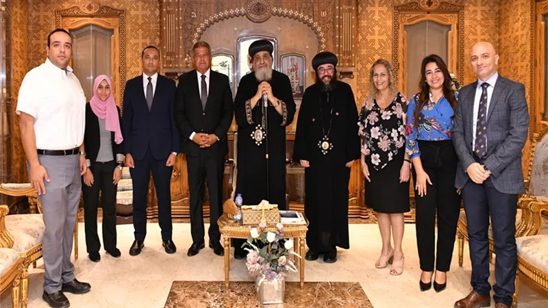 البابا تواضروس يلتقي رئيس مجلس أمناء التحالف الوطني