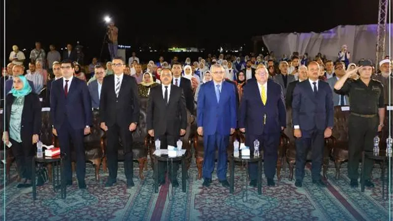 رئيس جامعة الزقازيق يشهد احتفالية العيد القومى بآثار تل بسطة