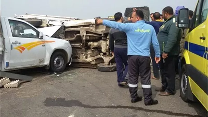 مصرع وإصابة 12 شخصا فى 3 حوادث بطرق بالشرقية