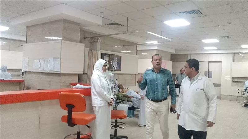 مدير صحة البحيرة يتابع جودة الخدمةفى مستشفى كوم حماده التخصصي