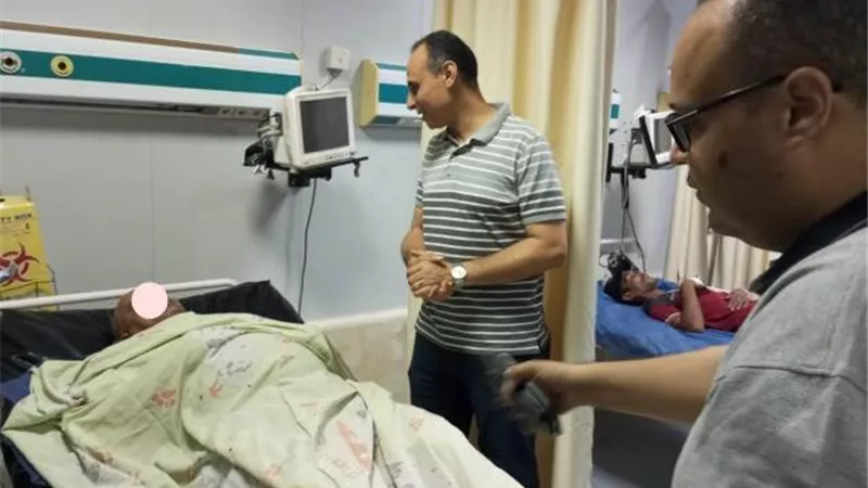 عبدالغفار ومايا والأشمونى وقيادات الصحة يطمئنون على مصابى القطارين