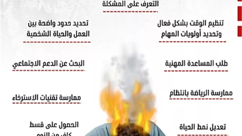 كيفية التعامل مع الاحتراق النفسي .. بالإنفوجراف