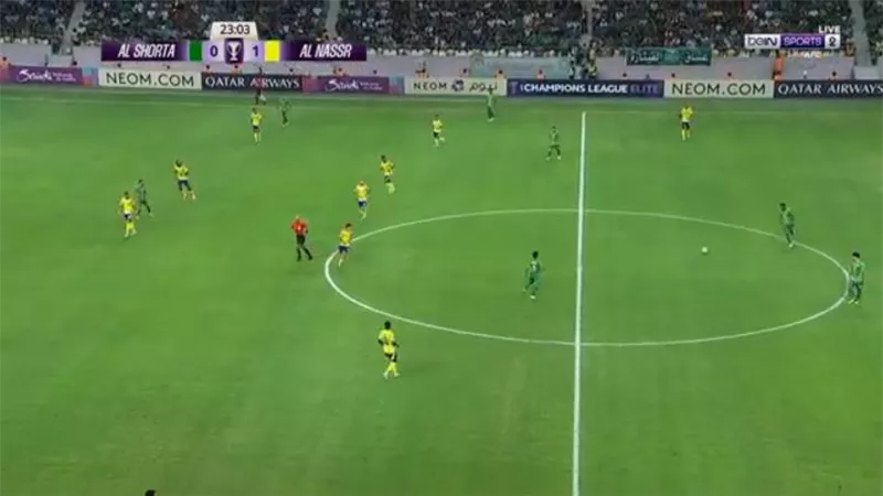 النصر السعودي يتعادل مع الشرطة العراقي 1/1 فى الشوط الاول