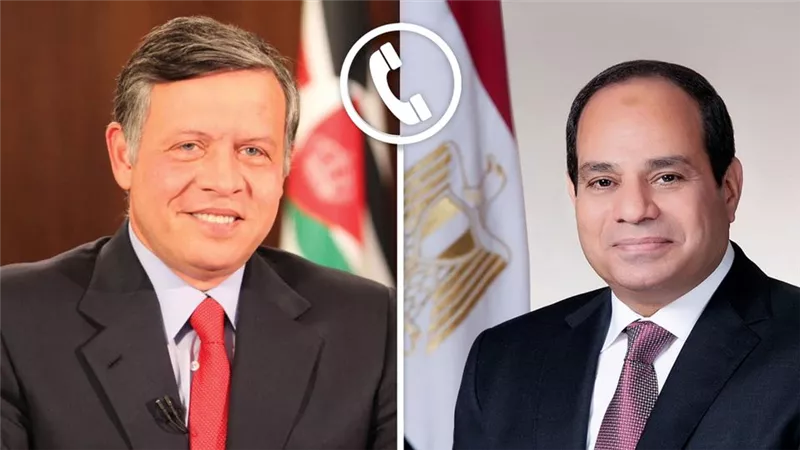 الرئيس السيسي يتلقى اتصالا من ملك الأردن لبحث جهود وقف الحرب في غزة