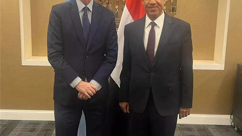 وزير الخارجية يبحث مع مبعوث سوريا الأممي الحل السياسي للأزمة السورية