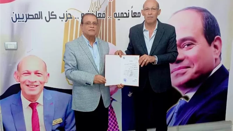 زين فكري مساعدأ لأمين حزب حماة الوطن بمحافظة المنيا
