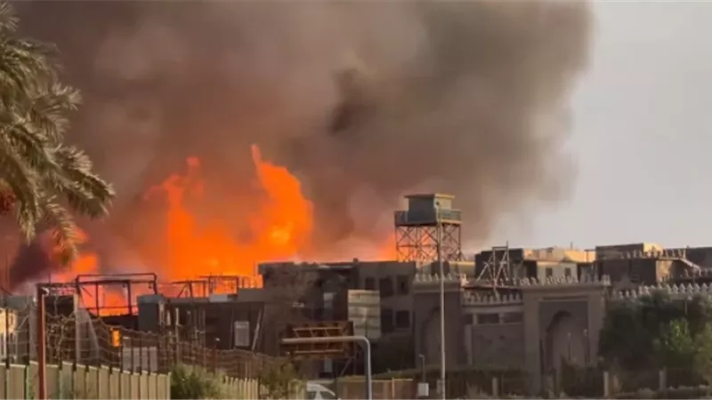 اندلاع حريق داخل مدينة الإنتاج الإعلامي.. صور