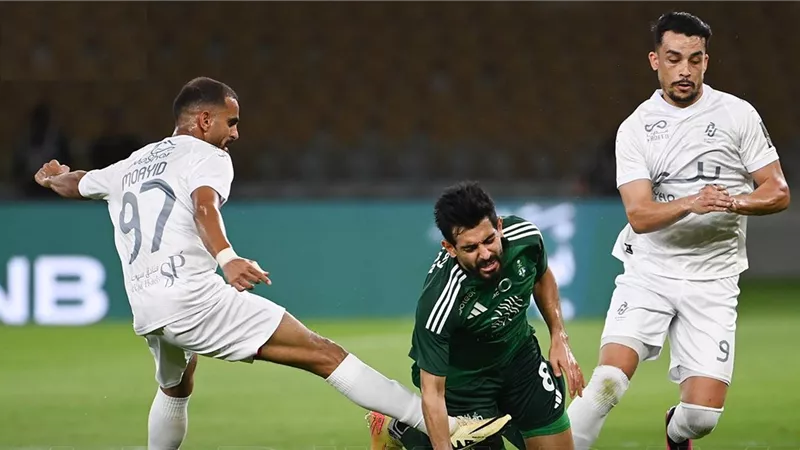 شاهد .. ياسين عامرى يسجل ثانى أهداف الجندل فى شباك الأهلى