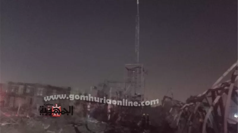 قوات الحماية المدنية تخمد حريق الحى الشعبي بمدينة الانتاج