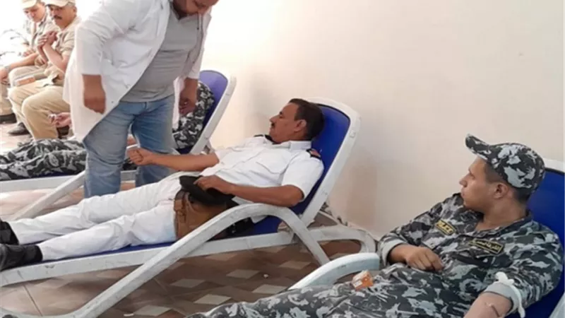 حملة للتبرع بالدم بمديرية أمن الشرقية