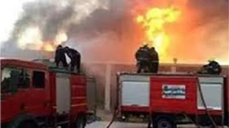 إصابة شخصين في حريق هائل بمصنع بوتاجازات بالشرقية