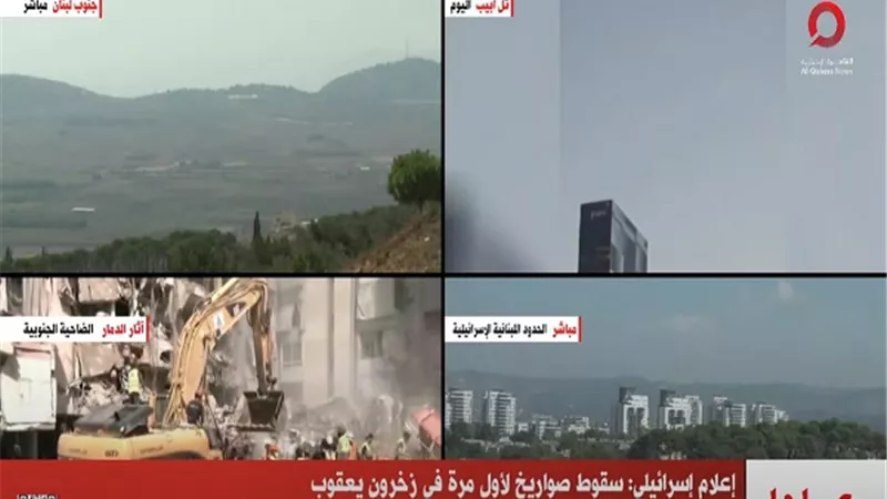 إعلام إسرائيلي: سقوط صواريخ لأول مرة جنوب حيفا