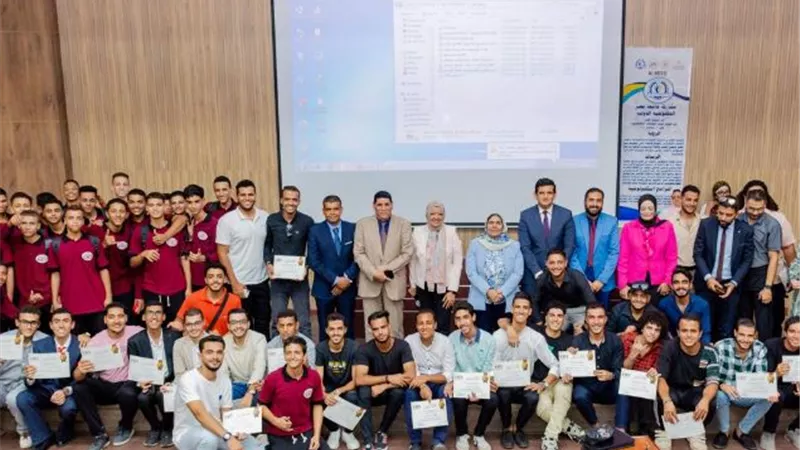 تكريم طلاب جامعة مصر التكنولوجية بأسبوع شباب الجامعات