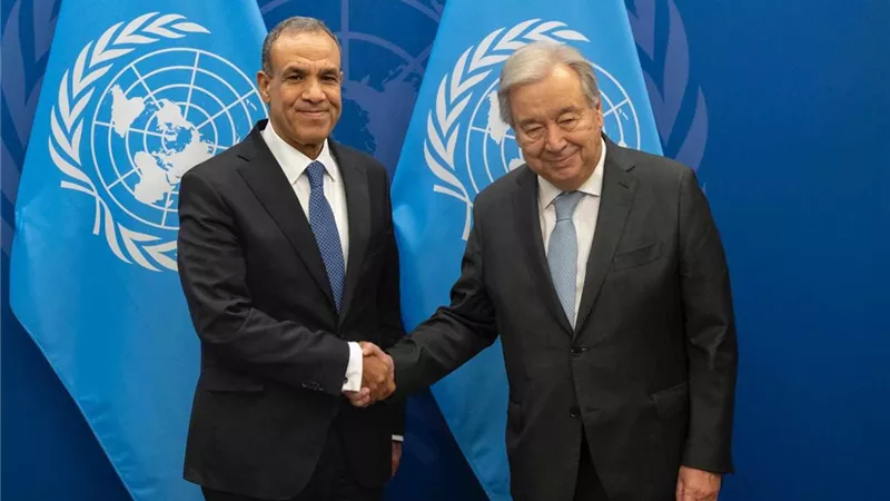 وزير الخارجية يلتقي بالسكرتير العام للأمم المتحدة