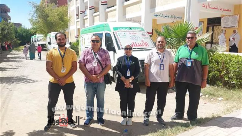 علاج ١٣٤٤ مواطنا بالمجان في قافلة طبية بدمياط