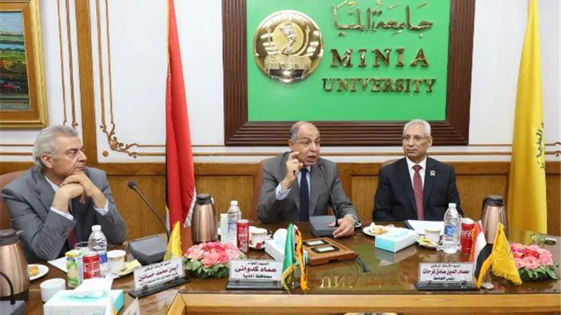 عصام فرحات يترأس مجلس جامعة المنيا بحضور محافظ المنيا
