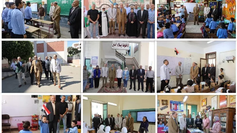 محافظ المنيا يتفقد مدارس بمدينة المنيا