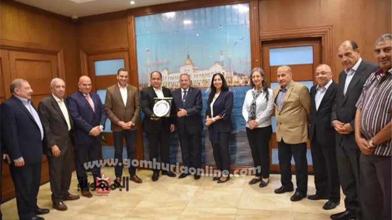محافظ بورسعيد يستقبل مجلس غرفةالملاحةلحل مشاكل الشركات والبمبوطية