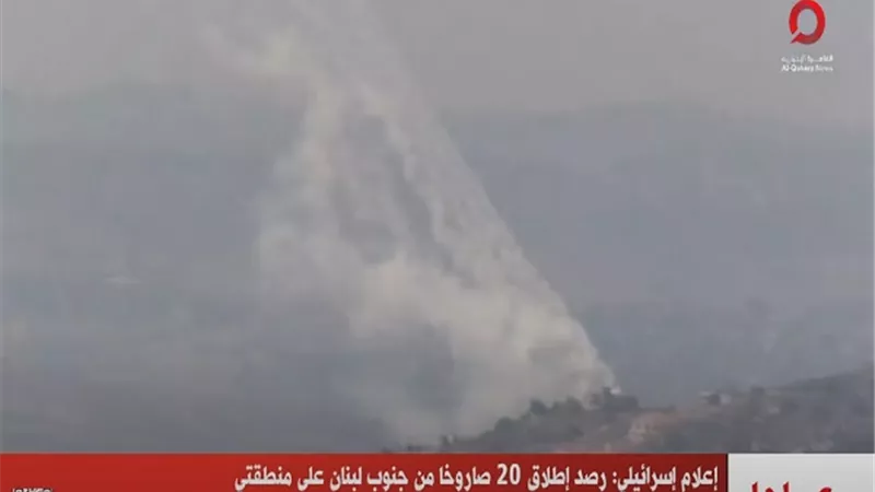 رصد 20 صاروخا أطلقت من جنوب لبنان على شمال حيفا