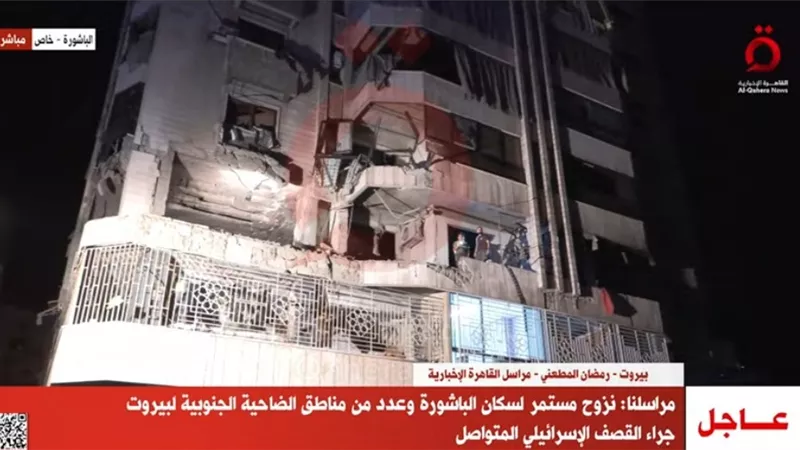 نزوح مستمر لسكان الباشورة ببيروت جراء القصف الإسرائيلي