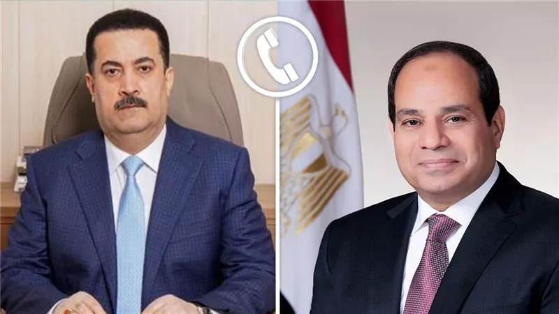 الرئيس السيسي يبحث مع رئيس وزراء العراق تعزيز العلاقات الثنائية والأوضاع الإقليمية الراهنة