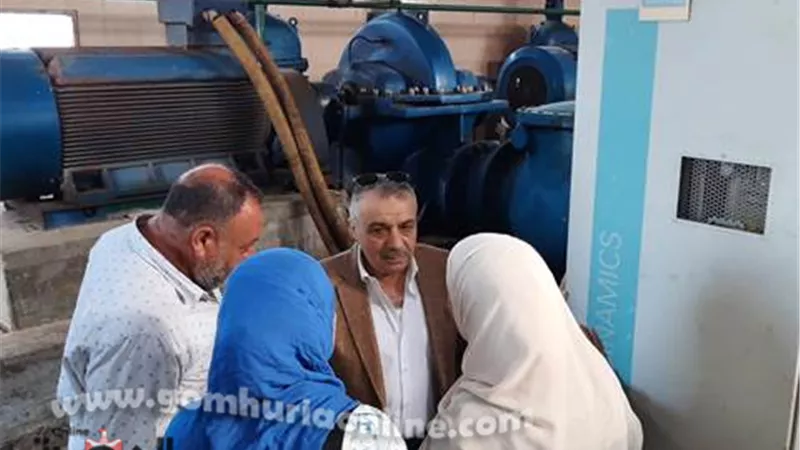رئيس مياه دمياط يتفقد محطة العدلية ويشيد بأداء العاملين