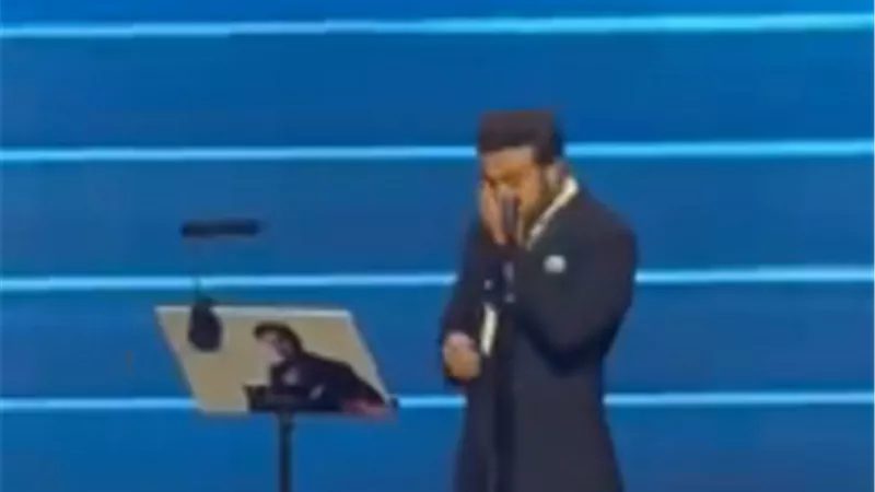 ماجد المهندس يدخل فى نوبة بكاء خلال حفله بالكويت