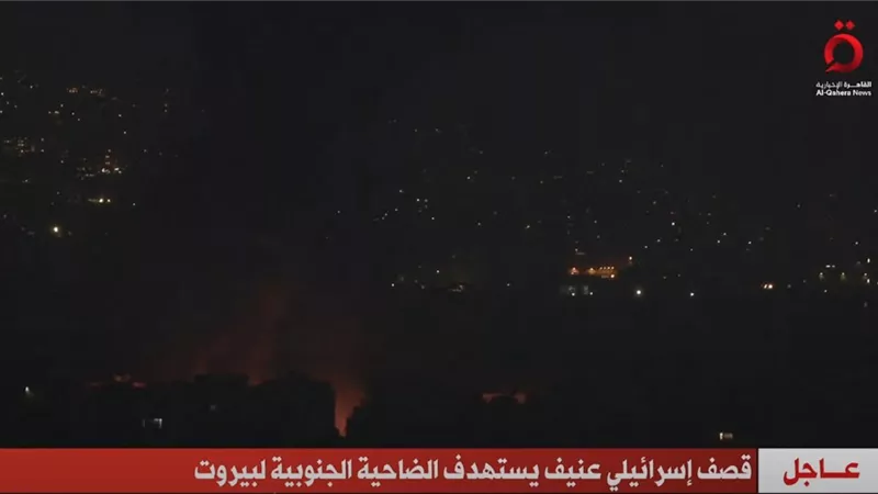 قصف إسرائيلي عنيف يستهدف الضاحية الجنوبية لـ بيروت