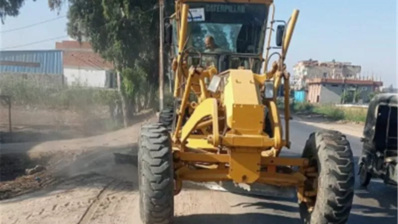 رفع كفاءة وتمهيد الطرق بالرياض كفرالشيخ