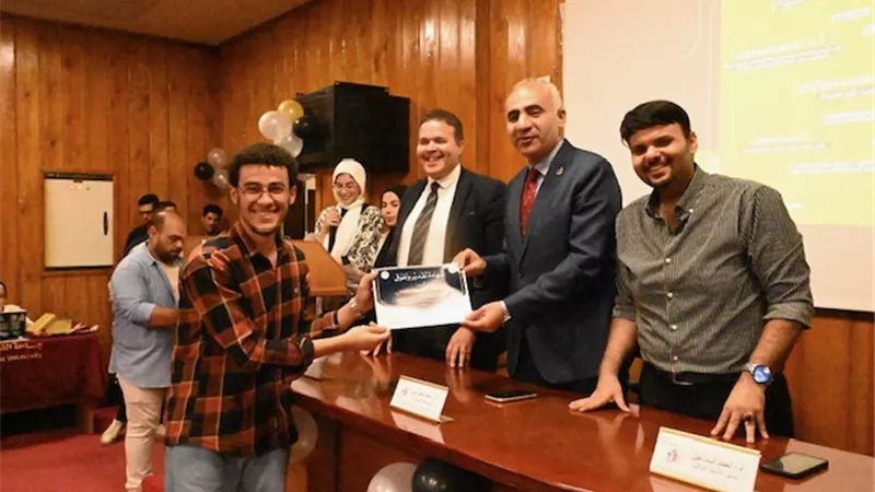 كلية صيدلة جامعة الفيوم تحتفل باستقبال الطلاب الجدد