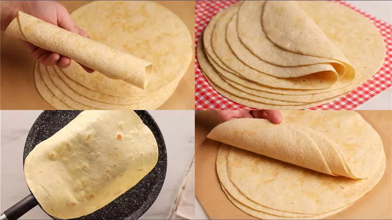 خبز التورتيلا الطازج فى المنزل