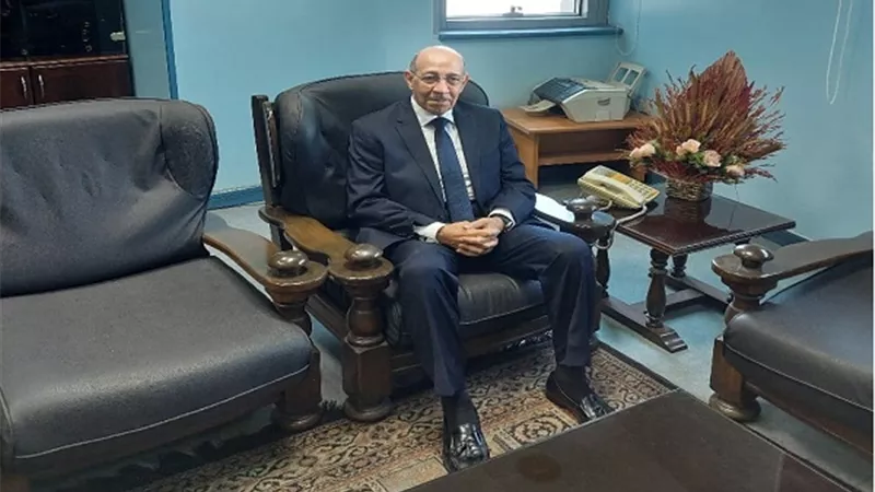 وصول اللواء طيار حسن محمد حسن الى دار التحرير لحضور تدشين كتاب الجمهورية