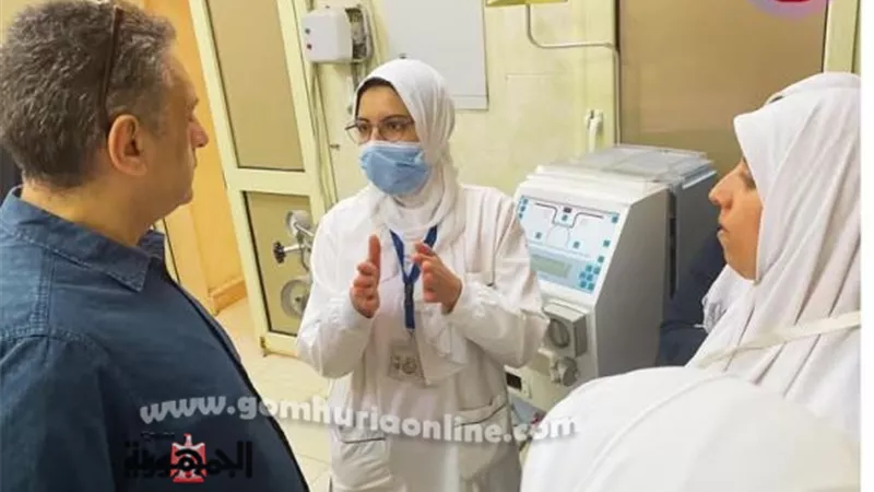 وكيل صحة كفرالشيخ يتفقد وحدة الغسيل الكلوى بمستشفى مطوبس المركزى