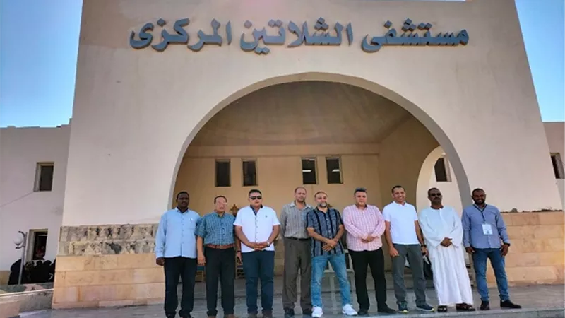 إنطلاق القافلة الطبية لجامعة عين شمس بمستشفى الشلاتين المركزى