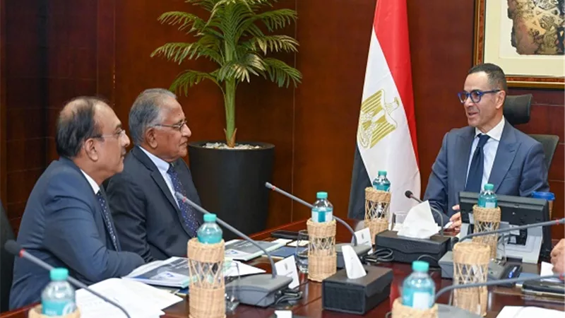 وزير الاستثمار يلتقي وفد شركة تي سي آي سانمار الهندية