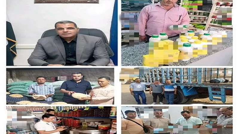 260 كيلو جبنة و 57 عبوة مبيدات منتهية و60 محضرا لمخابز مخالفة