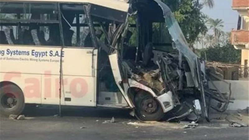 أسماء ضحايا حادث تصادم أتوبيس لنقل العمال بالإسماعيلية