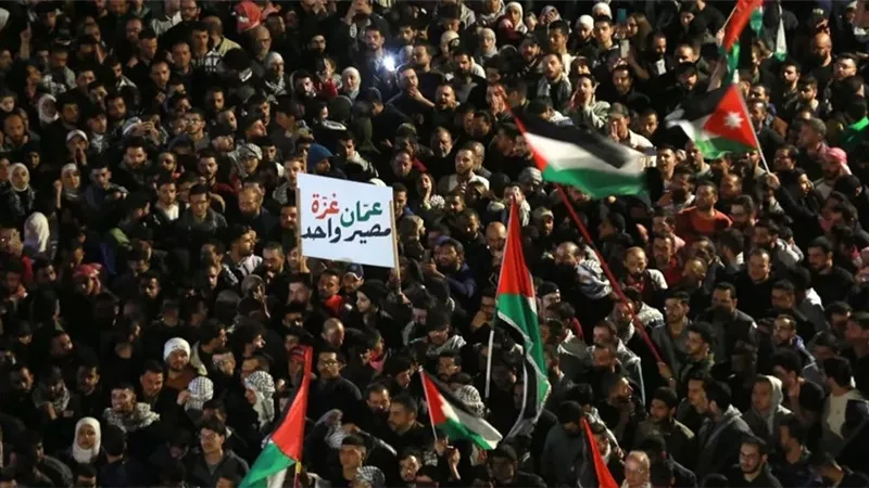 مظاهرات حاشدة في الأردن تندد باغتيال السنوار والقيادات الفلسطينية