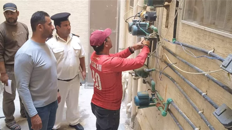 جهاز دمياط الجديدة يفصل 33 وصلة مياه خلسة بمشروع 
