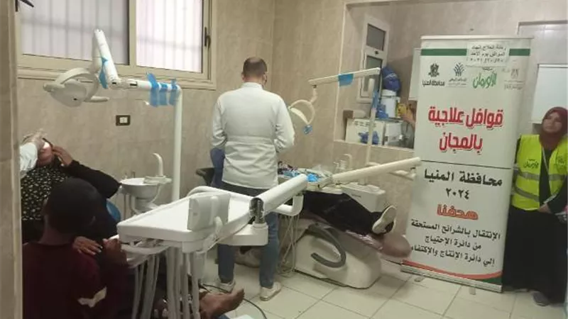 قافلة طبية مجانية تعالج 241 مريضاً بمحافظة المنيا