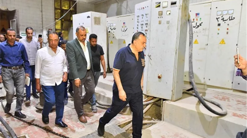 محافظ أسيوط يتفقد محطة رفع صرف صحي البنك الدولي بالمعلمين