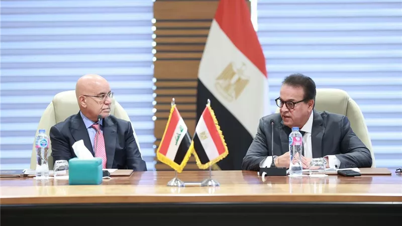 وزير الصحة يبحث مع نظيره العراقي سبل التعاون المشترك