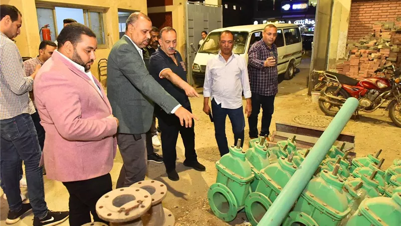 محافظ أسيوط يتفقد محطة رفع صرف صحي نائلة خاتون بحي غرب