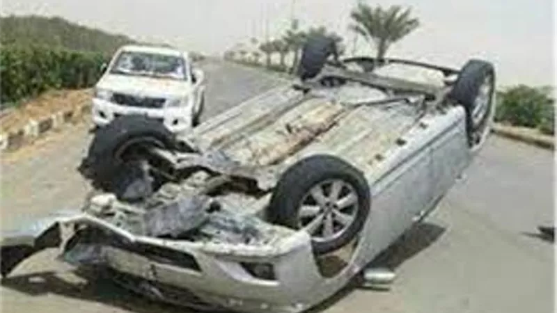 إصابة 5 فى انقلاب سيارة بطريق أسيوط الصحراوي الغربى