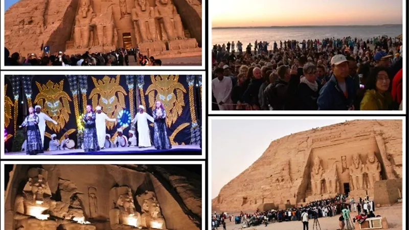 تعامد الشمس على وجه الملك رمسيس الثانى..يخطف الأنظار فى 