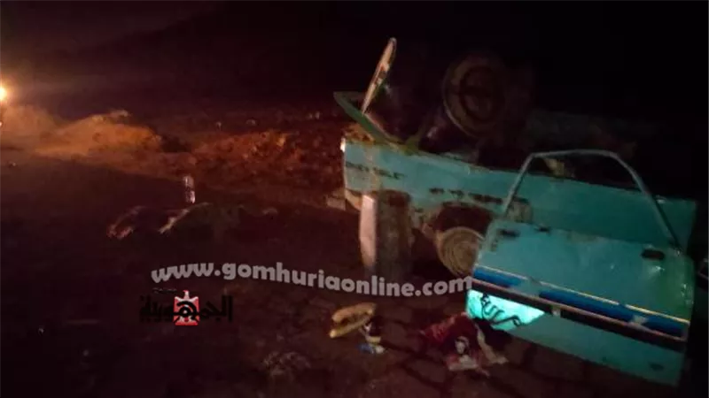 مصرع واصابة 9 أشخاص فى حادث تصادم بطريق العلاقى بأسوان